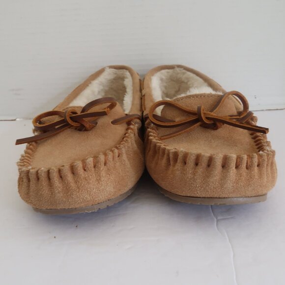 (flaw) Minnetonka Cally Moccasin Slipper Size 7 Color Cinnamon - Picture 5 of 13